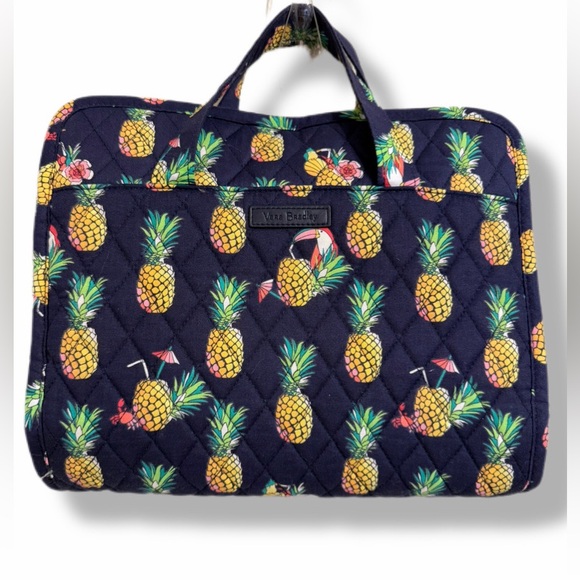 Vera Bradley Handbags - Vera Bradley Pineapple Toucan Party Print Hanging Travel Toiletry Organizer Navy
